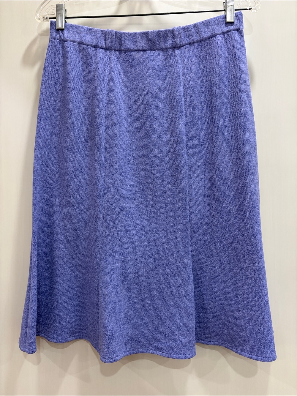 St. john Collection Women's Lavender A-Line pull on 80% wool blend Knit Skirt